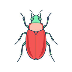 beetle vector icon, animals vector illustration - simple illustration of beetle perfect for logos, and animals-themed designs.