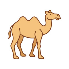 camel vector icon, animals vector illustration - simple illustration of camel perfect for logos, and animals-themed designs.