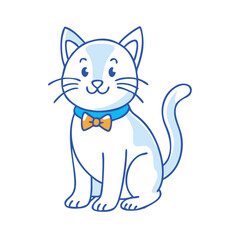 cat vector icon, animals vector illustration - simple illustration of cat perfect for logos, and animals-themed designs.