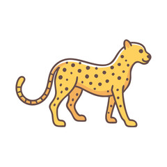 cheetah vector icon, animals vector illustration - simple illustration of cheetah perfect for logos, and animals-themed designs.
