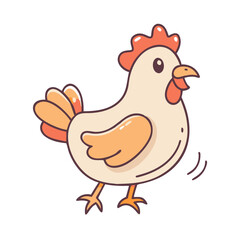 chicken hen vector icon, animals vector illustration - simple illustration of chicken hen perfect for logos, and animals-themed designs.