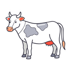 cow vector icon, animals vector illustration - simple illustration of cow perfect for logos, and animals-themed designs.