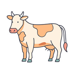 cow vector icon, animals vector illustration - simple illustration of cow perfect for logos, and animals-themed designs.