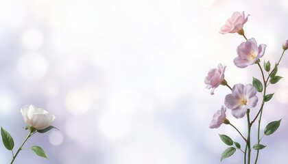 Soft lavender and blue funeral flyer template background with subtle floral and nature motifs