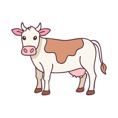 cow vector icon, animals vector illustration - simple illustration of cow perfect for logos, and animals-themed designs.