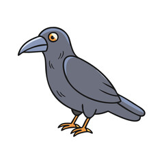 crow vector icon, animals vector illustration - simple illustration of crow perfect for logos, and animals-themed designs.
