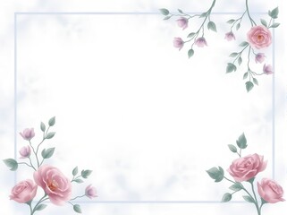 Soft lavender and blue funeral flyer template background with subtle floral and nature motifs