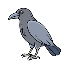 crow vector icon, animals vector illustration - simple illustration of crow perfect for logos, and animals-themed designs.