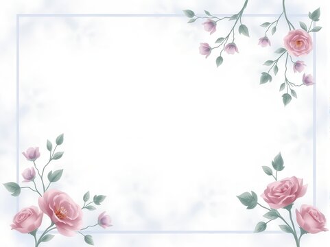 Soft lavender and blue funeral flyer template background with subtle floral and nature motifs