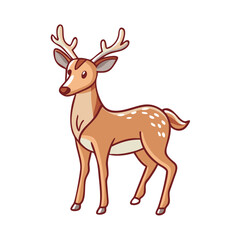 deer vector icon, animals vector illustration - simple illustration of deer perfect for logos, and animals-themed designs.