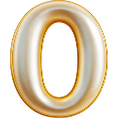 Letter O with Gold Color