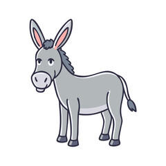 donkey vector icon, animals vector illustration - simple illustration of donkey perfect for logos, and animals-themed designs.