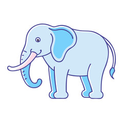 Fototapeta premium elephant vector icon, animals vector illustration - simple illustration of elephant perfect for logos, and animals-themed designs.