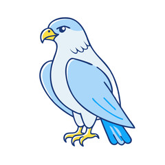 falcon vector icon, animals vector illustration - simple illustration of falcon perfect for logos, and animals-themed designs.