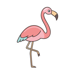 flamingo vector icon, animals vector illustration - simple illustration of flamingo perfect for logos, and animals-themed designs.