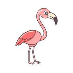flamingo vector icon, animals vector illustration - simple illustration of flamingo perfect for logos, and animals-themed designs.