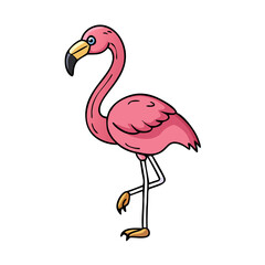 flamingo vector icon, animals vector illustration - simple illustration of flamingo perfect for logos, and animals-themed designs.