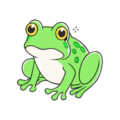 frog vector icon, animals vector illustration - simple illustration of frog perfect for logos, and animals-themed designs.
