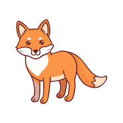 fox vector icon, animals vector illustration - simple illustration of fox perfect for logos, and animals-themed designs.