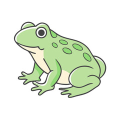frog vector icon, animals vector illustration - simple illustration of frog perfect for logos, and animals-themed designs.