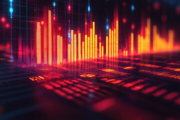 A futuristic digital technology photo of business networking icon concept as show symbolizing growth in financial health or sustainability. Bright tone, pastel background.