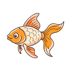 goldfish vector icon, animals vector illustration - simple illustration of goldfish perfect for logos, and animals-themed designs.