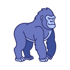 gorilla vector icon, animals vector illustration - simple illustration of gorilla perfect for logos, and animals-themed designs.
