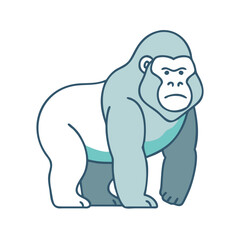 gorilla vector icon, animals vector illustration - simple illustration of gorilla perfect for logos, and animals-themed designs.