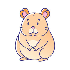 hamster vector icon, animals vector illustration - simple illustration of hamster perfect for logos, and animals-themed designs.