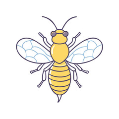 honeybee vector icon, animals vector illustration - simple illustration of honeybee perfect for logos, and animals-themed designs.