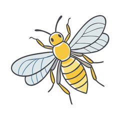 honeybee vector icon, animals vector illustration - simple illustration of honeybee perfect for logos, and animals-themed designs.