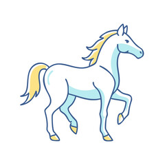 horse vector icon, animals vector illustration - simple illustration of horse perfect for logos, and animals-themed designs.