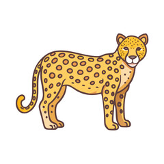 leopard vector icon, animals vector illustration - simple illustration of leopard perfect for logos, and animals-themed designs.