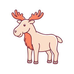 moose vector icon, animals vector illustration - simple illustration of moose perfect for logos, and animals-themed designs.
