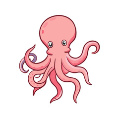 octopus vector icon, animals vector illustration - simple illustration of octopus perfect for logos, and animals-themed designs.