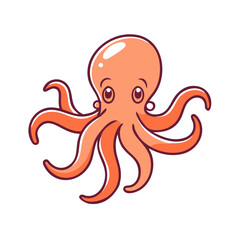 octopus vector icon, animals vector illustration - simple illustration of octopus perfect for logos, and animals-themed designs.