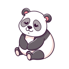 panda vector icon, animals vector illustration - simple illustration of panda perfect for logos, and animals-themed designs.
