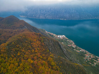 Mount Vrmac in the Bay of Kotor, Montenegro