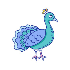 peacock vector icon, animals vector illustration - simple illustration of peacock perfect for logos, and animals-themed designs.