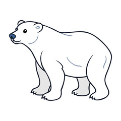 polar bear vector icon, animals vector illustration - simple illustration of polar bear perfect for logos, and animals-themed designs.