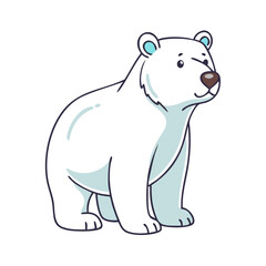 polar bear vector icon, animals vector illustration - simple illustration of polar bear perfect for logos, and animals-themed designs.