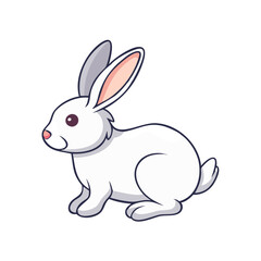 Obraz premium rabbit vector icon, animals vector illustration - simple illustration of rabbit perfect for logos, and animals-themed designs.