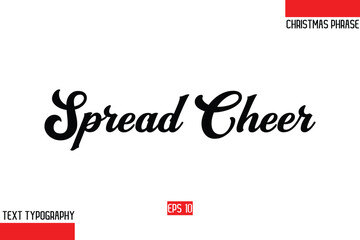 Christmas Gift Text Saying Typography Spread Cheer