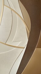Curves and lines intertwine in a stunning display of mocha tones, showcasing a dynamic interplay of shapes and textures that evoke sophistication and creativity