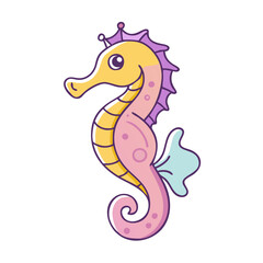 seahorse vector icon, animals vector illustration - simple illustration of seahorse perfect for logos, and animals-themed designs.
