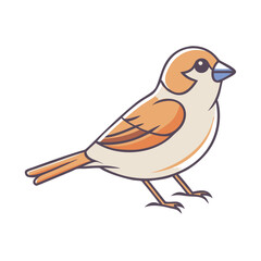 sparrow vector icon, animals vector illustration - simple illustration of sparrow perfect for logos, and animals-themed designs.