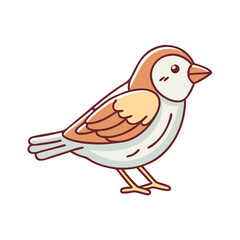 sparrow vector icon, animals vector illustration - simple illustration of sparrow perfect for logos, and animals-themed designs.
