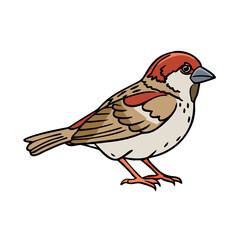 sparrow vector icon, animals vector illustration - simple illustration of sparrow perfect for logos, and animals-themed designs.