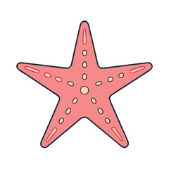 starfish vector icon, animals vector illustration - simple illustration of starfish perfect for logos, and animals-themed designs.