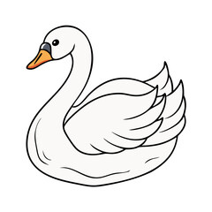 swan vector icon, animals vector illustration - simple illustration of swan perfect for logos, and animals-themed designs.